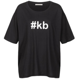 boxy big oversized t- shirt in schwarz mit weissem aufdruck #kb