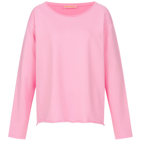 OVERSIZED BASIC SWEAT rosa lang arm sweat shirt mit offenen abschlüßen